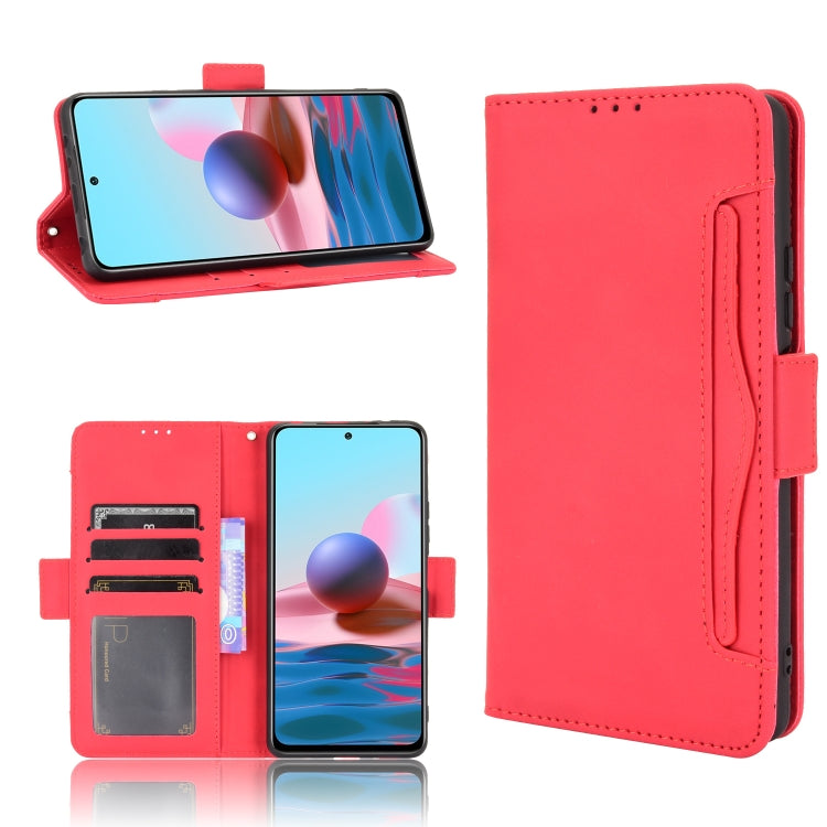 For Xiaomi Redmi Note 10 Pro / Note 10 Pro Max Skin Feel Calf Pattern Horizontal Flip Leather Case with Holder & Card Slots & Photo Frame
