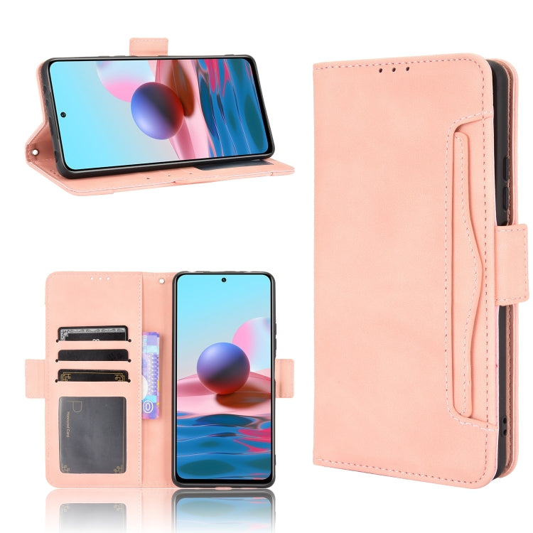 For Xiaomi Redmi Note 10 Pro / Note 10 Pro Max Skin Feel Calf Pattern Horizontal Flip Leather Case with Holder & Card Slots & Photo Frame