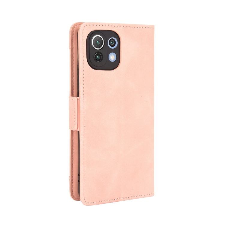 For Xiaomi Mi 11 Lite 4G / Mi 11 Lite 5G Skin Feel Calf Pattern Horizontal Flip Leather Case with Holder & Card Slots & Photo Frame