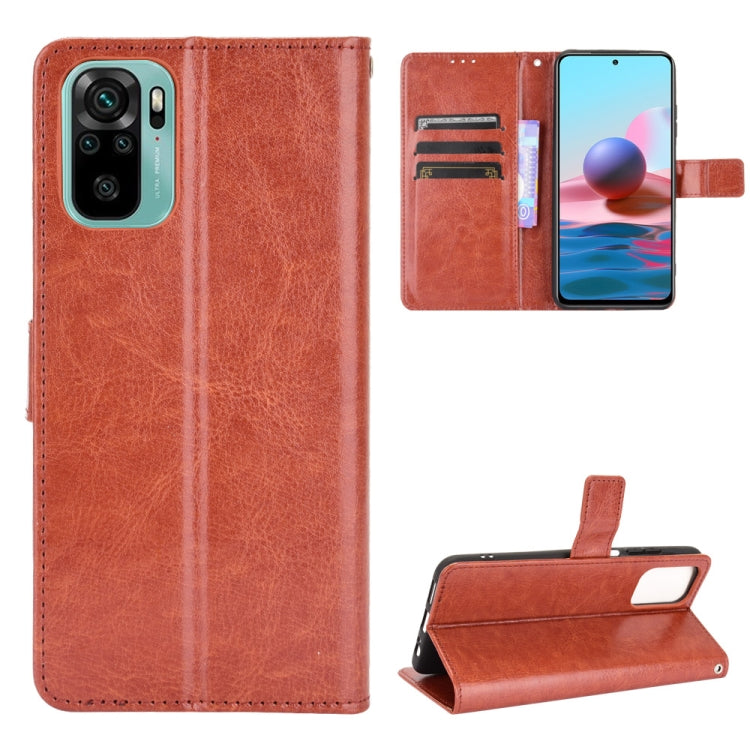 For Xiaomi Redmi Note 10 4G / Note 10S Retro Crazy Horse Texture Horizontal Flip Leather Case with Holder & Card Slots & Photo Frame