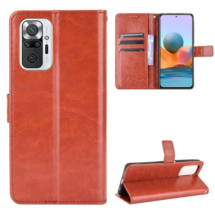 For Xiaomi Redmi Note 10 Pro / Note 10 Pro Max Retro Crazy Horse Texture Horizontal Flip Leather Case with Holder & Card Slots & Photo Frame