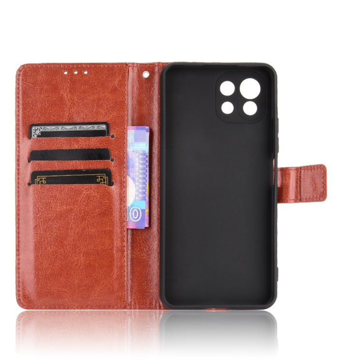 For Xiaomi Mi 11 Lite 4G Retro Crazy Horse Texture Horizontal Flip Leather Case with Holder & Card Slots & Photo Frame