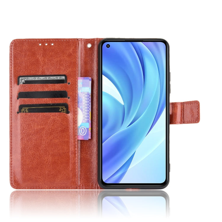 For Xiaomi MI 11 Lite 5G Retro Crazy Horse Texture Horizontal Flip Leather Case with Holder & Card Slots & Photo Frame