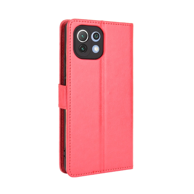 For Xiaomi MI 11 Lite 5G Retro Crazy Horse Texture Horizontal Flip Leather Case with Holder & Card Slots & Photo Frame