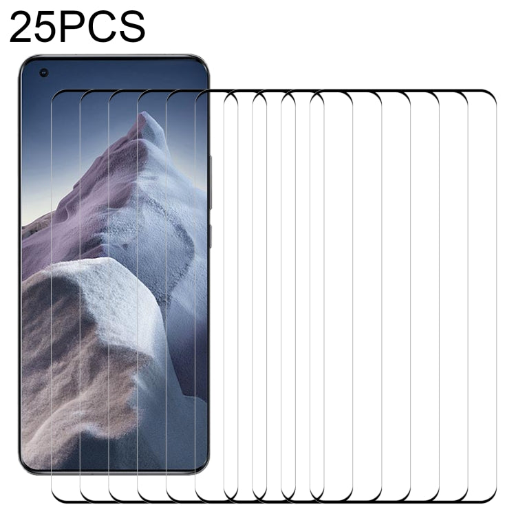 For Xiaomi Mi 11 Ultra 25 PCS 3D Curved Edge Full Screen Tempered Glass Film