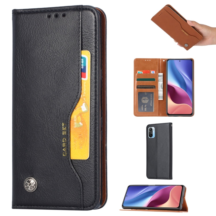 For Xiaomi Redmi K40 / K40 Pro Knead Skin Texture Horizontal Flip Leather Case with Photo Frame & Holder & Card Slots & Wallet