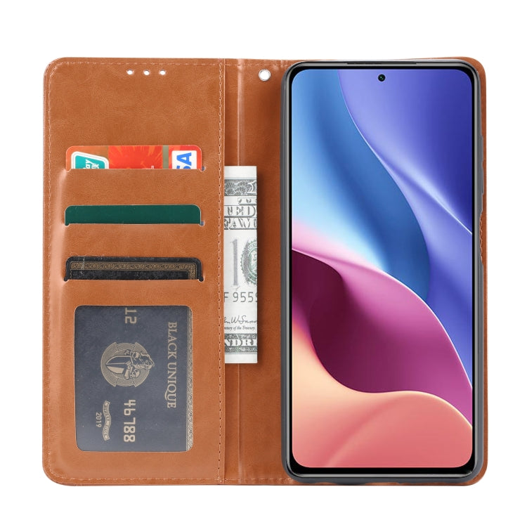 For Xiaomi Redmi K40 / K40 Pro Knead Skin Texture Horizontal Flip Leather Case with Photo Frame & Holder & Card Slots & Wallet