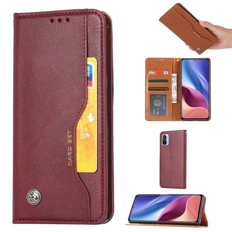 For Xiaomi Redmi K40 / K40 Pro Knead Skin Texture Horizontal Flip Leather Case with Photo Frame & Holder & Card Slots & Wallet