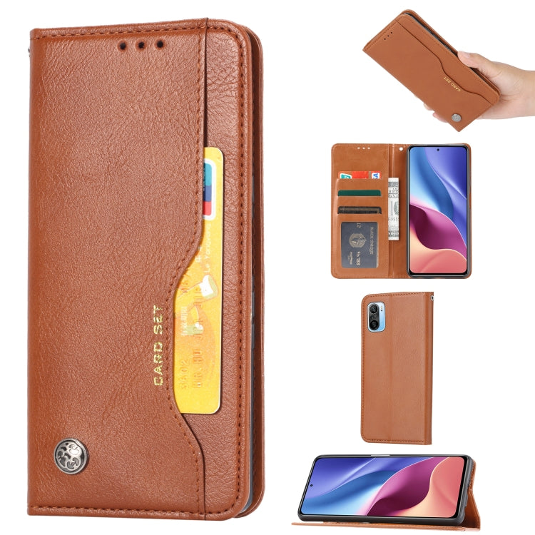 For Xiaomi Redmi K40 / K40 Pro Knead Skin Texture Horizontal Flip Leather Case with Photo Frame & Holder & Card Slots & Wallet
