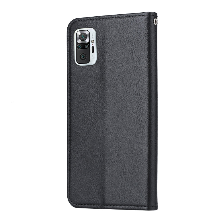 For Xiaomi Redmi Note 10 4G / Note 10S Knead Skin Texture Horizontal Flip Leather Case with Photo Frame & Holder & Card Slots & Wallet