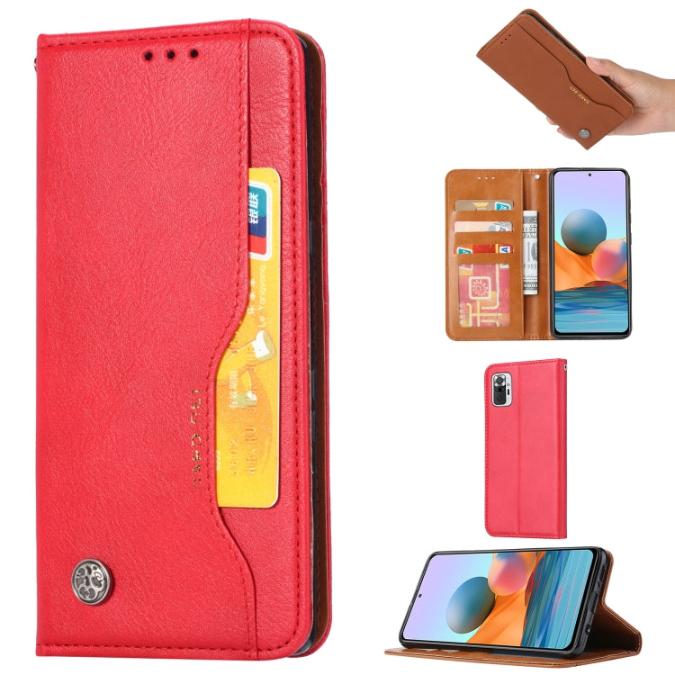 For Xiaomi Redmi Note 10 4G / Note 10S Knead Skin Texture Horizontal Flip Leather Case with Photo Frame & Holder & Card Slots & Wallet