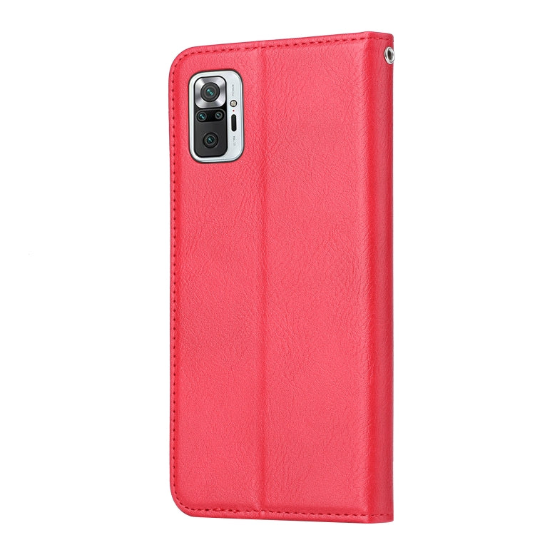 For Xiaomi Redmi Note 10 4G / Note 10S Knead Skin Texture Horizontal Flip Leather Case with Photo Frame & Holder & Card Slots & Wallet