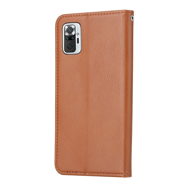 For Xiaomi Redmi Note 10 4G / Note 10S Knead Skin Texture Horizontal Flip Leather Case with Photo Frame & Holder & Card Slots & Wallet
