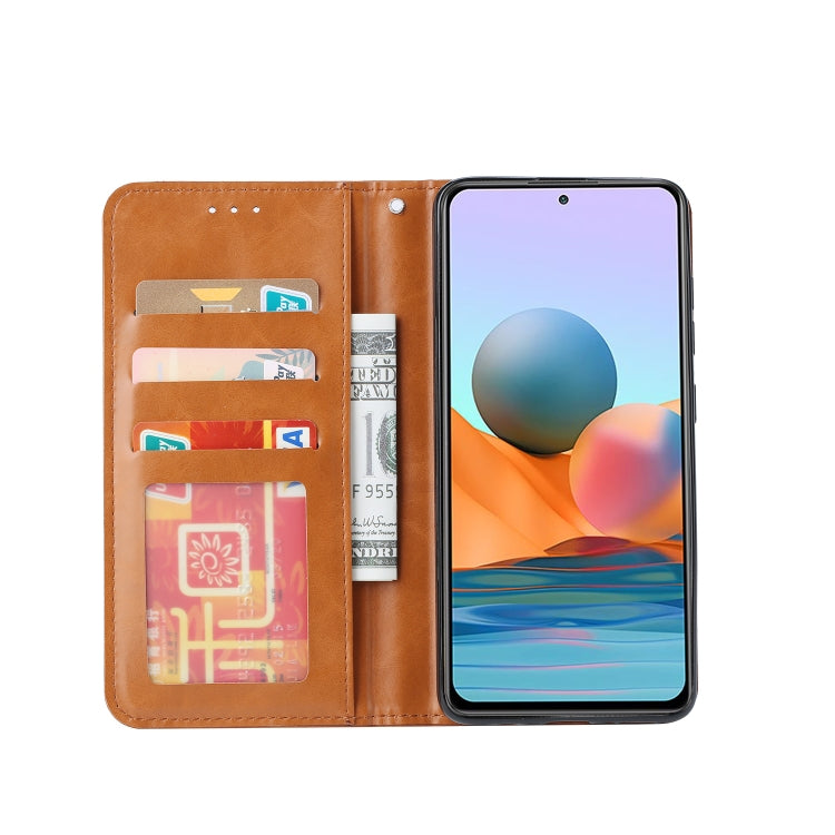 For Xiaomi Redmi Note 10 4G / Note 10S Knead Skin Texture Horizontal Flip Leather Case with Photo Frame & Holder & Card Slots & Wallet