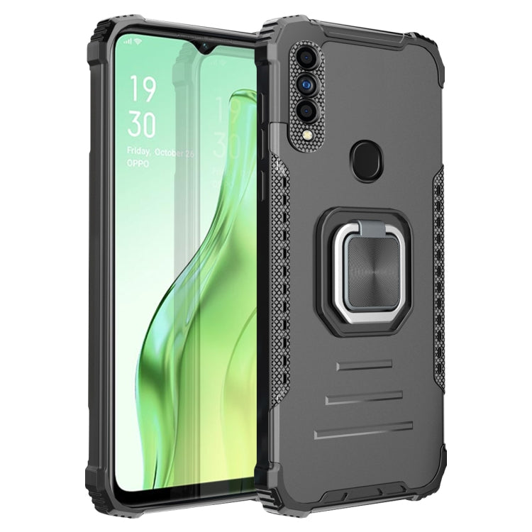 For OPPO A31 / A8 Fierce Warrior Series Armor All-inclusive Shockproof Aluminum Alloy + TPU Protective Case with Ring Holder