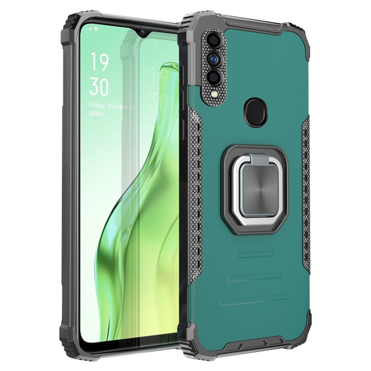 For OPPO A31 / A8 Fierce Warrior Series Armor All-inclusive Shockproof Aluminum Alloy + TPU Protective Case with Ring Holder