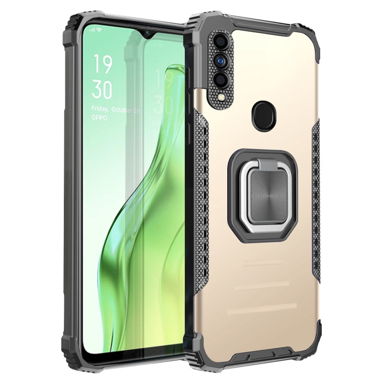For OPPO A31 / A8 Fierce Warrior Series Armor All-inclusive Shockproof Aluminum Alloy + TPU Protective Case with Ring Holder