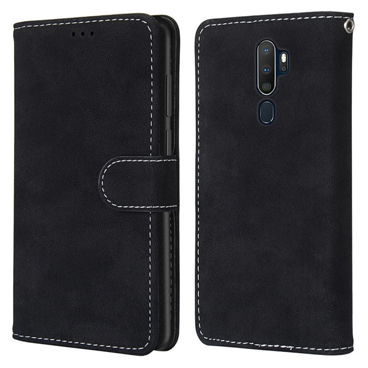 For OPPO A9 (2020) / A5 (2020) / A11X / A11 Retro Frosted Horizontal Flip PU Leather Case with Holder & Card Slots & Wallet & Photo Frame