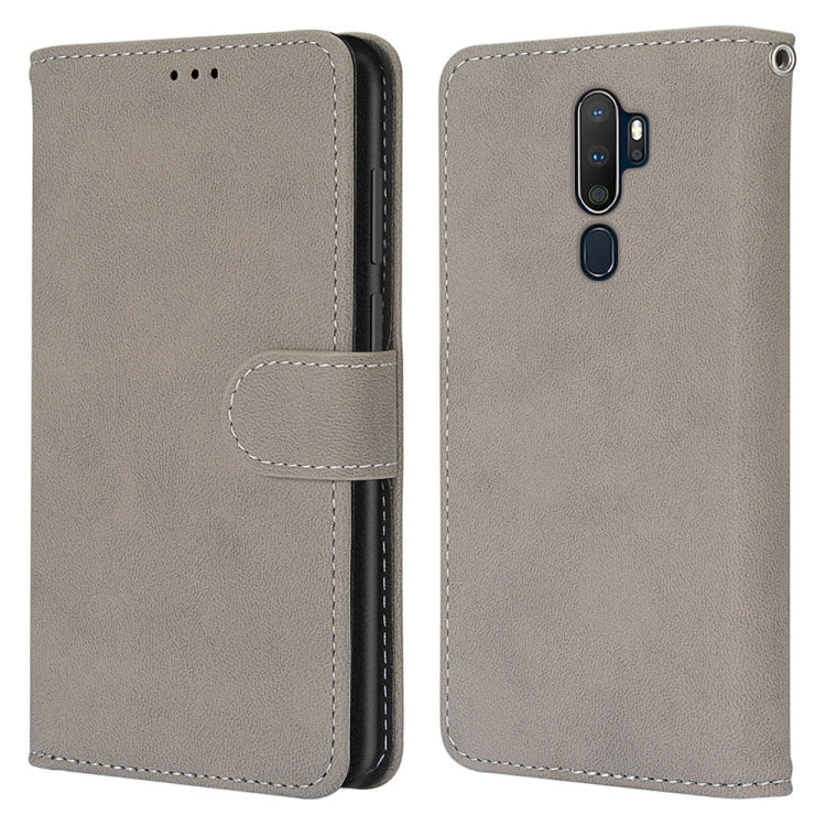 For OPPO A9 (2020) / A5 (2020) / A11X / A11 Retro Frosted Horizontal Flip PU Leather Case with Holder & Card Slots & Wallet & Photo Frame