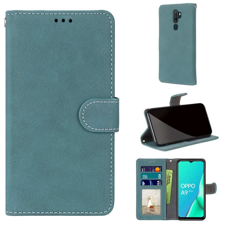 For OPPO A9 (2020) / A5 (2020) / A11X / A11 Retro Frosted Horizontal Flip PU Leather Case with Holder & Card Slots & Wallet & Photo Frame