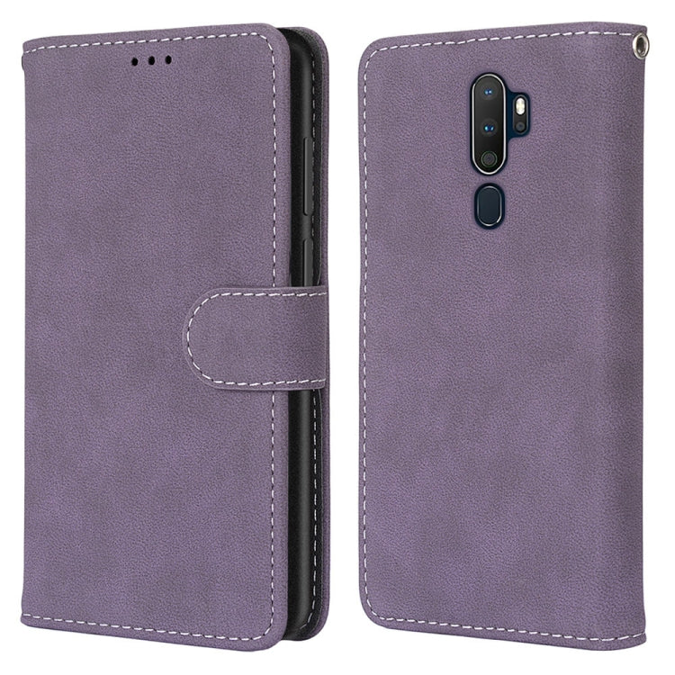 For OPPO A9 (2020) / A5 (2020) / A11X / A11 Retro Frosted Horizontal Flip PU Leather Case with Holder & Card Slots & Wallet & Photo Frame