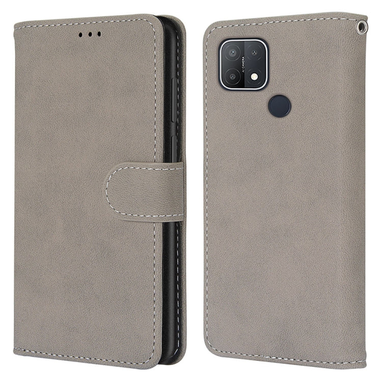 For OPPO A15 / A15s Retro Frosted Horizontal Flip PU Leather Case with Holder & Card Slots & Wallet & Photo Frame