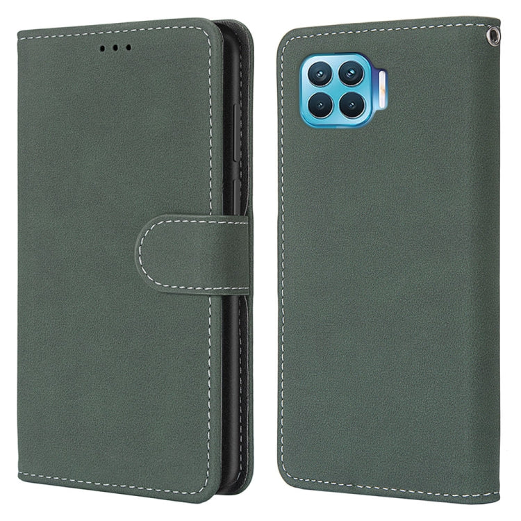 For OPPO F17 Pro / A93 4G / Reno4 Lite / Reno4 F Retro Frosted Horizontal Flip PU Leather Case with Holder & Card Slots & Wallet & Photo Frame