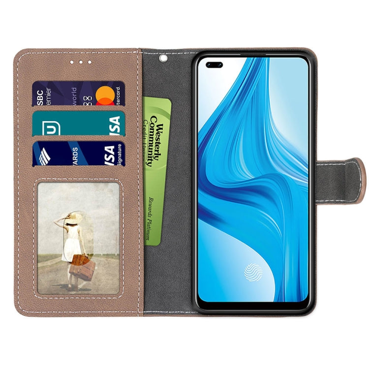 For OPPO F17 Pro / A93 4G / Reno4 Lite / Reno4 F Retro Frosted Horizontal Flip PU Leather Case with Holder & Card Slots & Wallet & Photo Frame