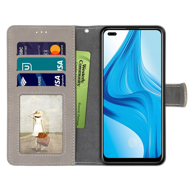 For OPPO F17 Pro / A93 4G / Reno4 Lite / Reno4 F Retro Frosted Horizontal Flip PU Leather Case with Holder & Card Slots & Wallet & Photo Frame