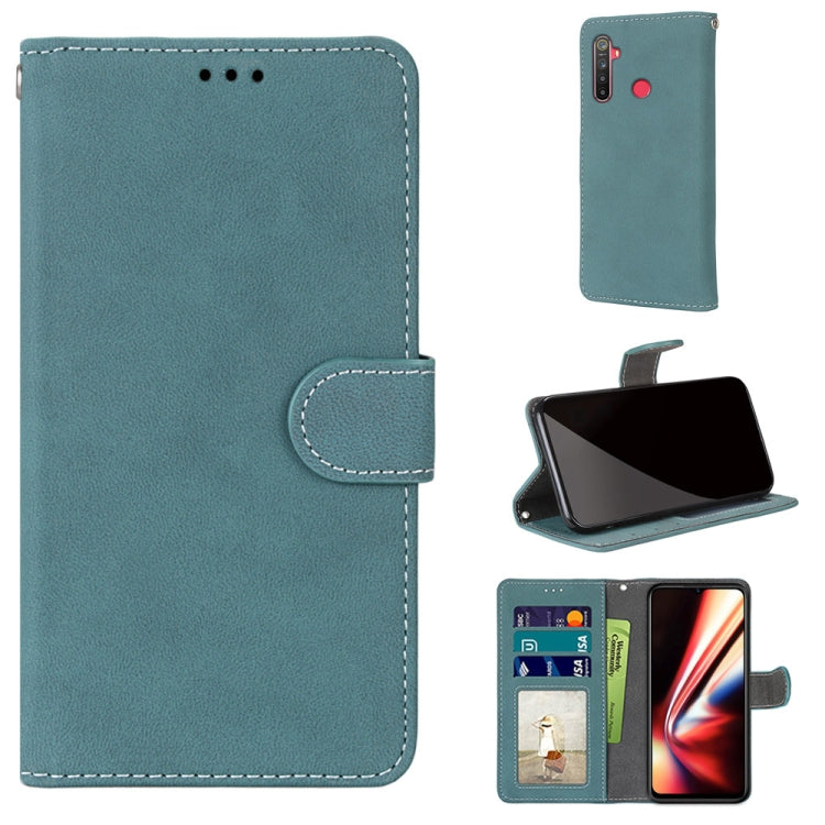 For OPPO Realme 5 / 5s / 5i / C3 / C3i / 6i / Narzo10 / 10A / 20A Retro Frosted Horizontal Flip PU Leather Case with Holder & Card Slots & Wallet & Photo Frame