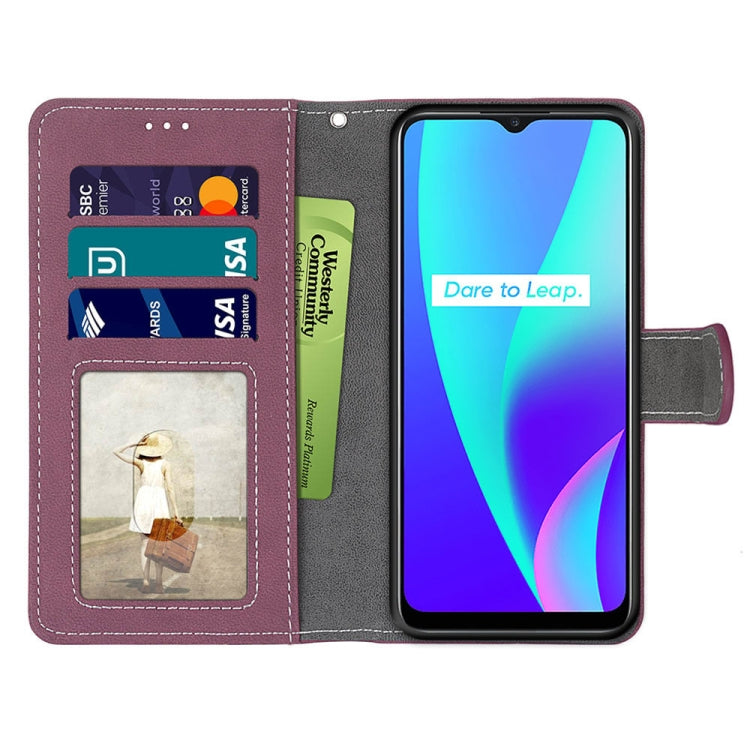 For OPPO Realme C15 / C12 / C25 / 7i (Global) / Narzo 20 / 30A Retro Frosted Horizontal Flip PU Leather Case with Holder & Card Slots & Wallet & Photo Frame