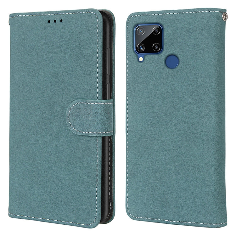 For OPPO Realme C15 / C12 / C25 / 7i (Global) / Narzo 20 / 30A Retro Frosted Horizontal Flip PU Leather Case with Holder & Card Slots & Wallet & Photo Frame