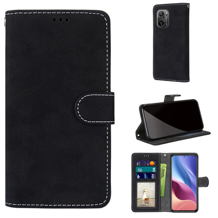 For Xiaomi Redmi K40 / K40 Pro / K40 Pro+ / Mi 11i / Poco F3 Retro Frosted Horizontal Flip PU Leather Case with Holder & Card Slots & Wallet & Photo Frame