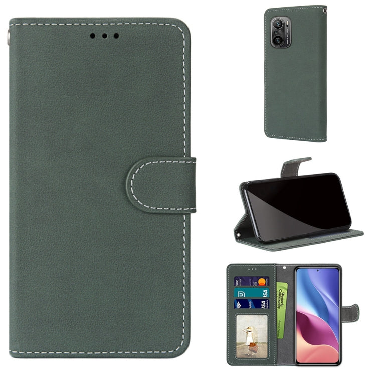 For Xiaomi Redmi K40 / K40 Pro / K40 Pro+ / Mi 11i / Poco F3 Retro Frosted Horizontal Flip PU Leather Case with Holder & Card Slots & Wallet & Photo Frame