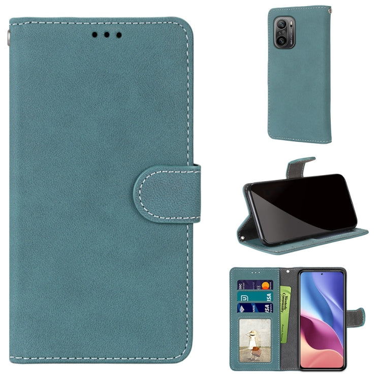 For Xiaomi Redmi K40 / K40 Pro / K40 Pro+ / Mi 11i / Poco F3 Retro Frosted Horizontal Flip PU Leather Case with Holder & Card Slots & Wallet & Photo Frame