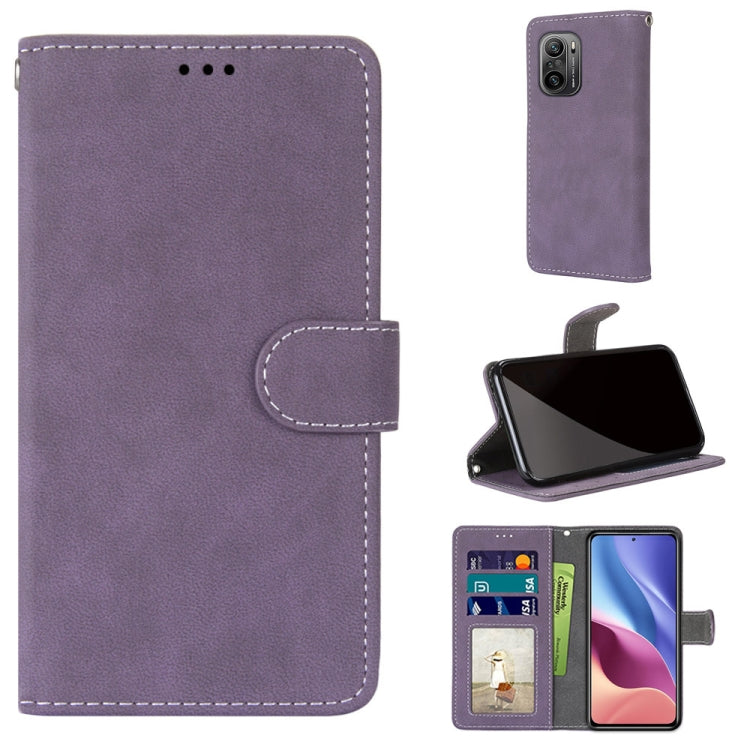 For Xiaomi Redmi K40 / K40 Pro / K40 Pro+ / Mi 11i / Poco F3 Retro Frosted Horizontal Flip PU Leather Case with Holder & Card Slots & Wallet & Photo Frame