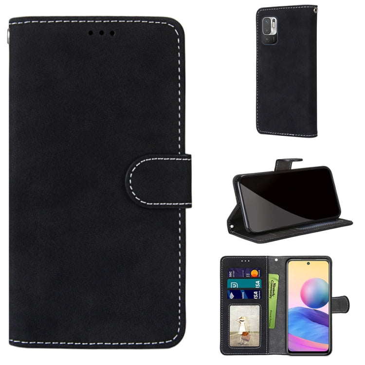For Xiaomi Redmi Note 10 5G Retro Frosted Horizontal Flip PU Leather Case with Holder & Card Slots & Wallet & Photo Frame