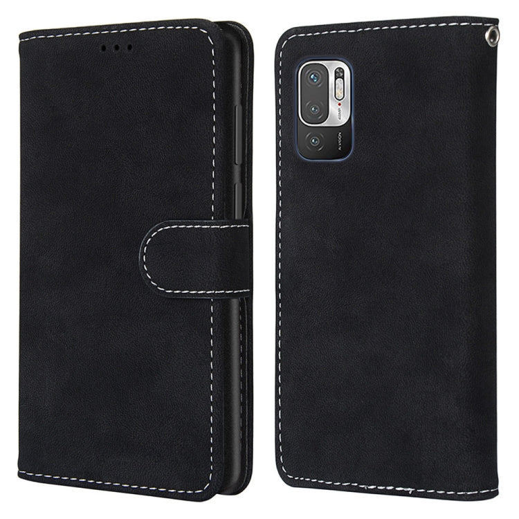 For Xiaomi Redmi Note 10 5G Retro Frosted Horizontal Flip PU Leather Case with Holder & Card Slots & Wallet & Photo Frame