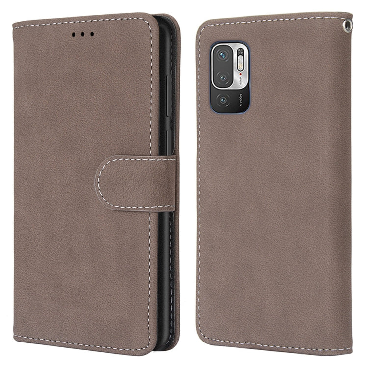 For Xiaomi Redmi Note 10 5G Retro Frosted Horizontal Flip PU Leather Case with Holder & Card Slots & Wallet & Photo Frame