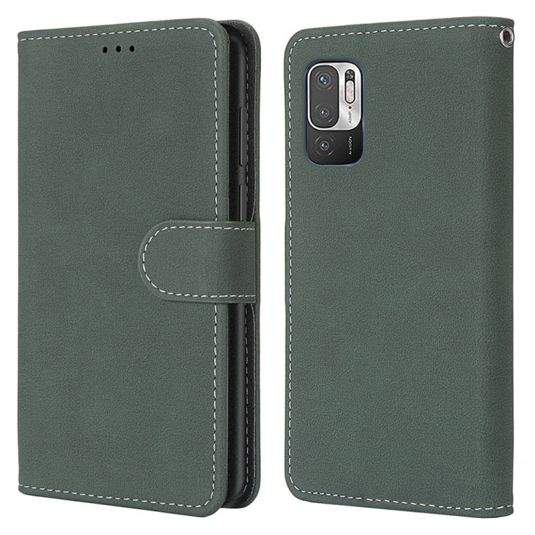 For Xiaomi Redmi Note 10 5G Retro Frosted Horizontal Flip PU Leather Case with Holder & Card Slots & Wallet & Photo Frame
