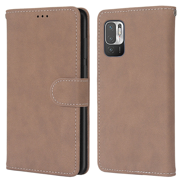 For Xiaomi Redmi Note 10 5G Retro Frosted Horizontal Flip PU Leather Case with Holder & Card Slots & Wallet & Photo Frame