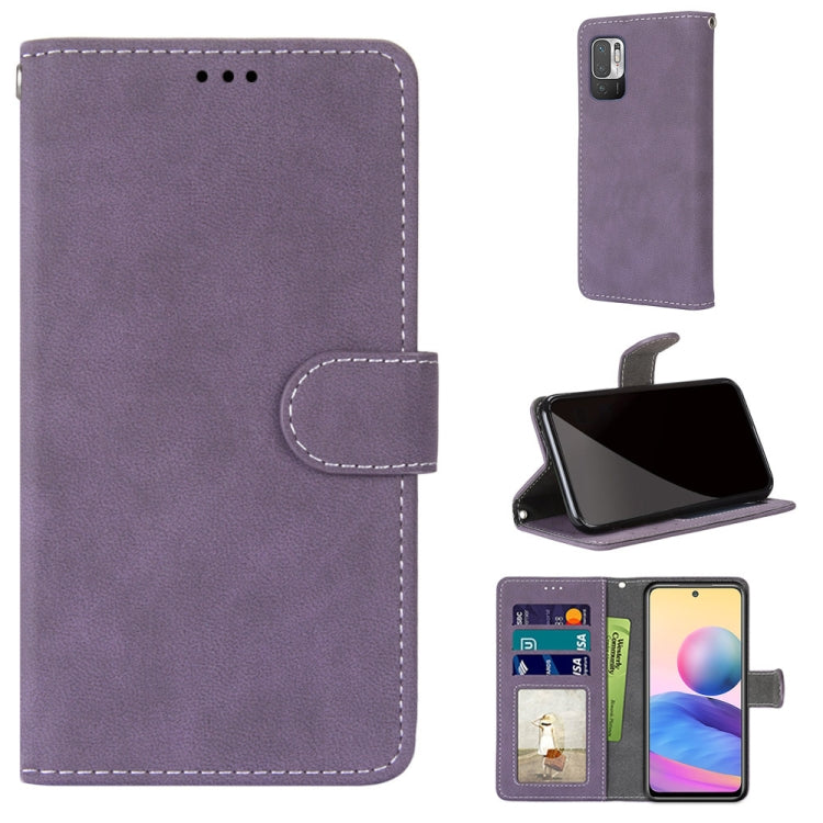 For Xiaomi Redmi Note 10 5G Retro Frosted Horizontal Flip PU Leather Case with Holder & Card Slots & Wallet & Photo Frame