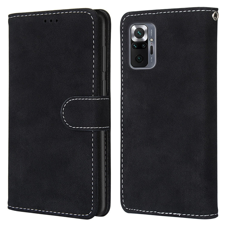 For Xiaomi Redmi Note 10 Pro Max / Note 10 Pro Retro Frosted Horizontal Flip PU Leather Case with Holder & Card Slots & Wallet & Photo Frame