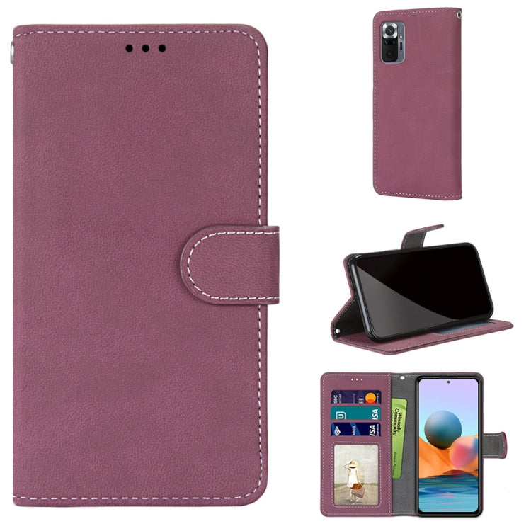 For Xiaomi Redmi Note 10 Pro Max / Note 10 Pro Retro Frosted Horizontal Flip PU Leather Case with Holder & Card Slots & Wallet & Photo Frame