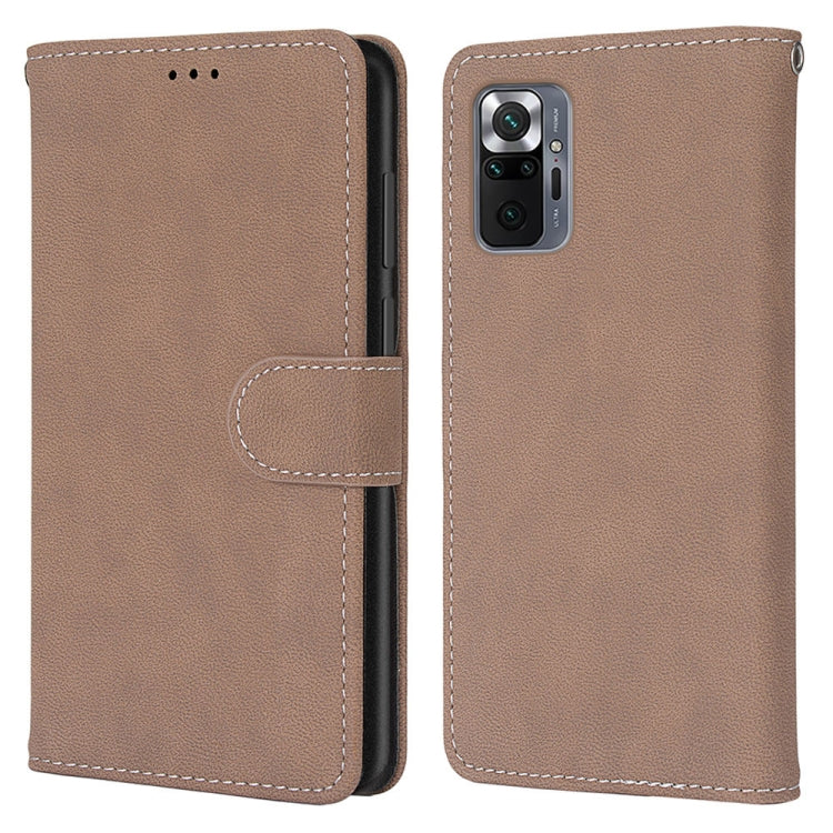 For Xiaomi Redmi Note 10 Pro Max / Note 10 Pro Retro Frosted Horizontal Flip PU Leather Case with Holder & Card Slots & Wallet & Photo Frame