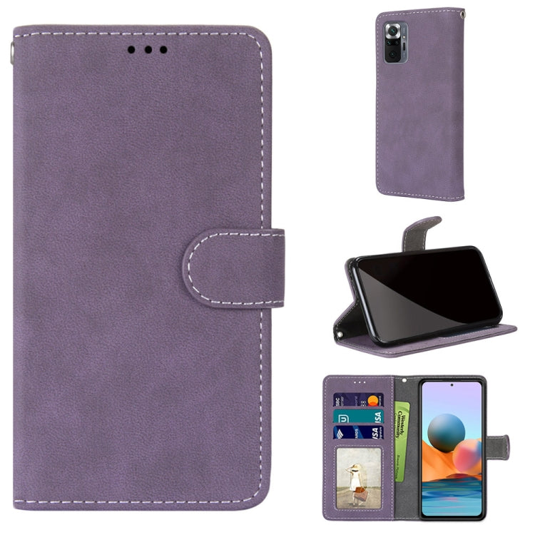 For Xiaomi Redmi Note 10 Pro Max / Note 10 Pro Retro Frosted Horizontal Flip PU Leather Case with Holder & Card Slots & Wallet & Photo Frame