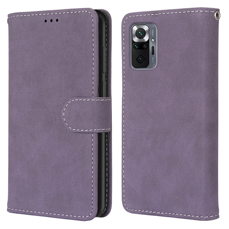 For Xiaomi Redmi Note 10 Pro Max / Note 10 Pro Retro Frosted Horizontal Flip PU Leather Case with Holder & Card Slots & Wallet & Photo Frame