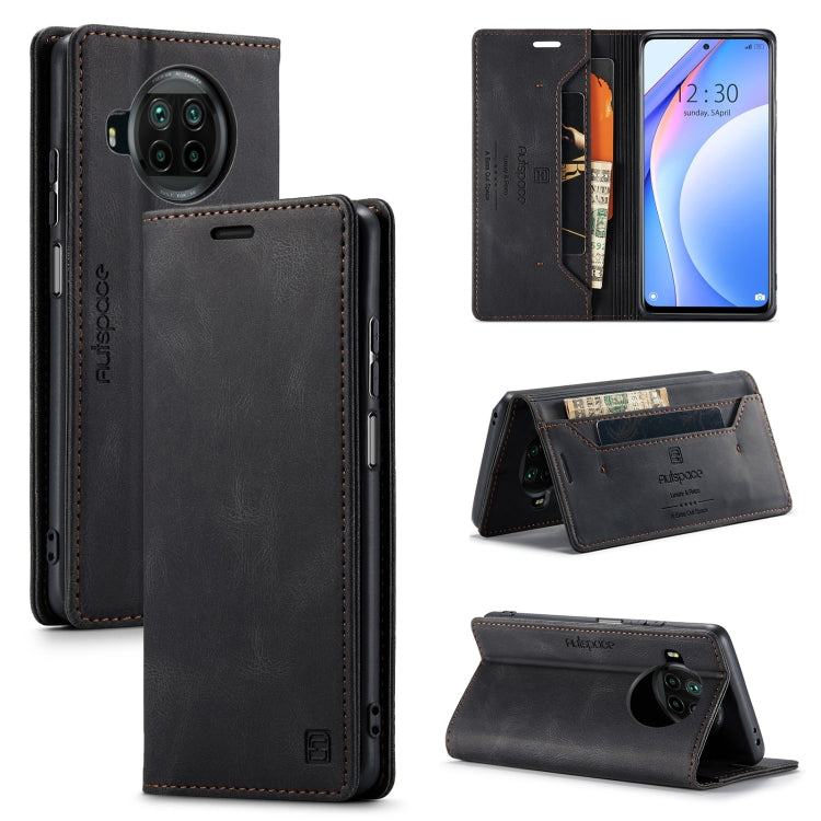 For Xiaomi Mi 10T Lite 5G AutSpace A01 Retro Skin-feel Crazy Horse Texture Horizontal Flip Leather Case with Holder & Card Slots & Wallet & RFID