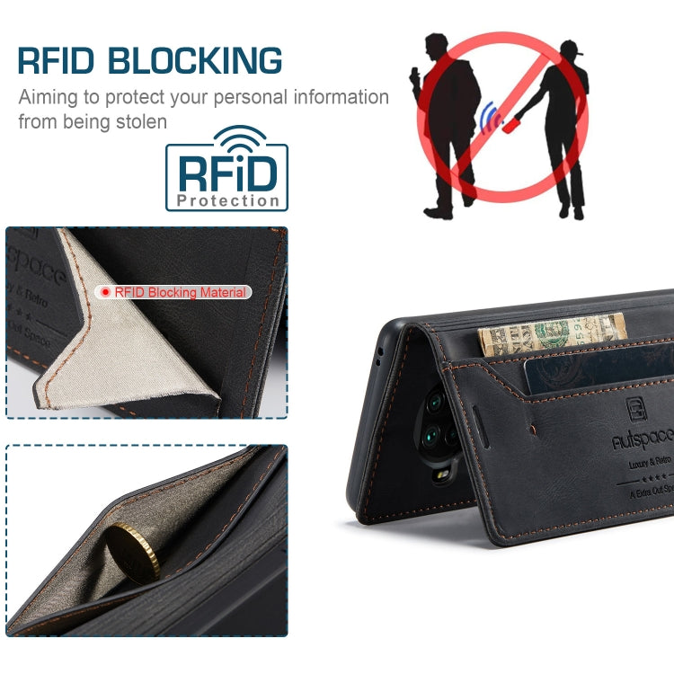 For Xiaomi Mi 10T Lite 5G AutSpace A01 Retro Skin-feel Crazy Horse Texture Horizontal Flip Leather Case with Holder & Card Slots & Wallet & RFID