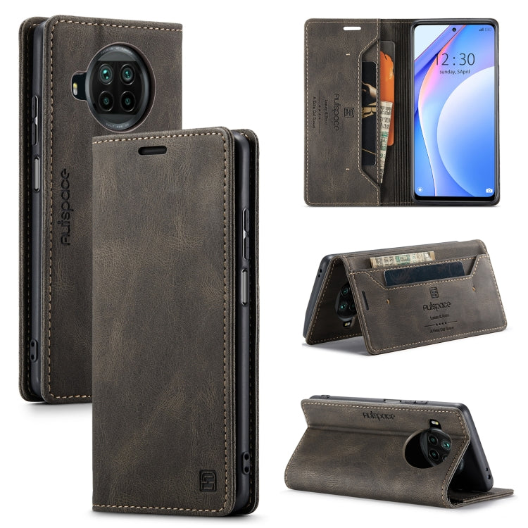 For Xiaomi Mi 10T Lite 5G AutSpace A01 Retro Skin-feel Crazy Horse Texture Horizontal Flip Leather Case with Holder & Card Slots & Wallet & RFID